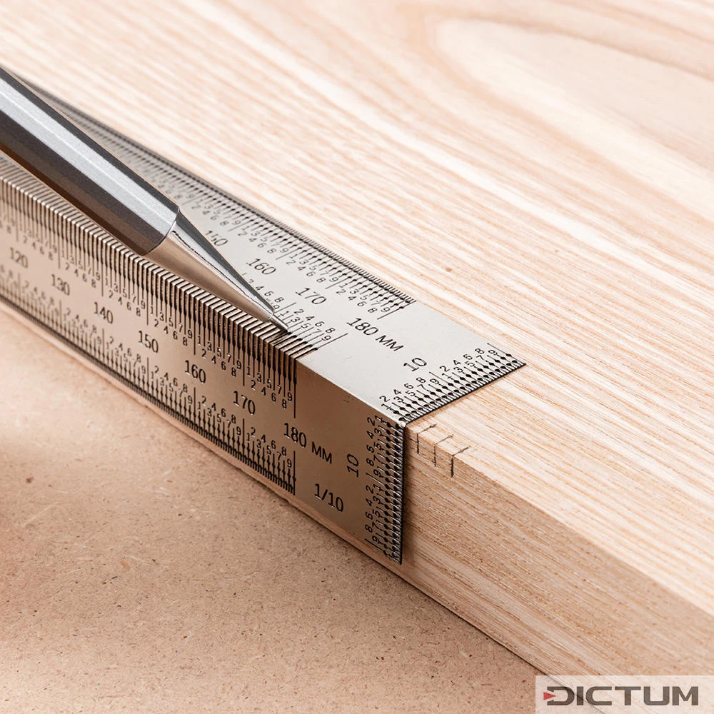 Règle à Tracer De Précision Coudée Hattori, 180 Mm – Image 3