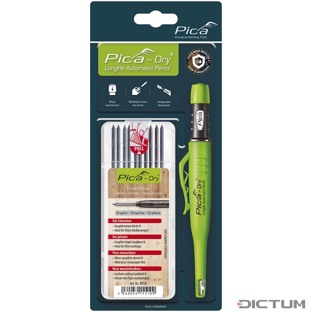 Crayon PICA DRY Longlife Automatic Pen, Jeu/mines En Graphite, Résistant à L'eau – Image 2